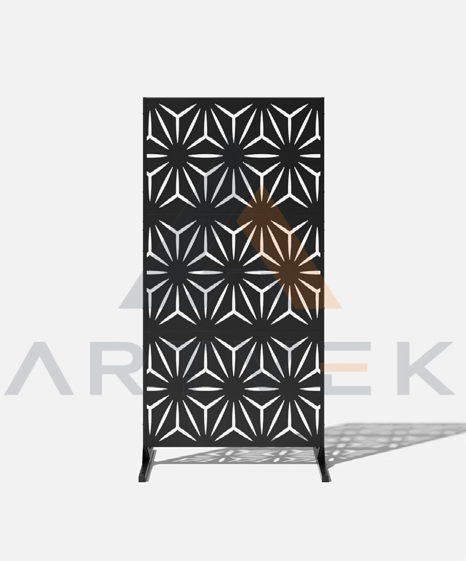 Artvek İç Mekan Dış Mekan Metal Paravan Seperatör (80x182 cm)