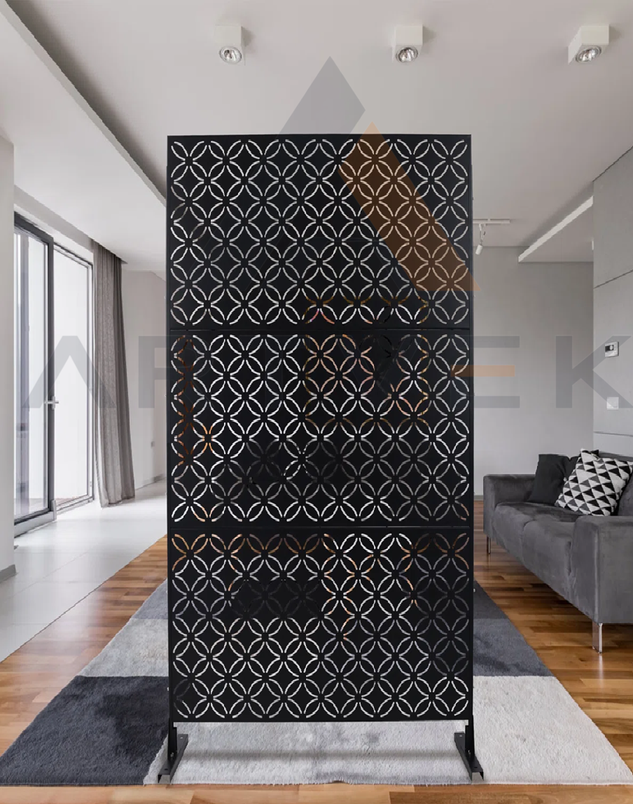 Artvek İç Mekan Dış Mekan Metal Paravan Seperatör (80x182 cm)