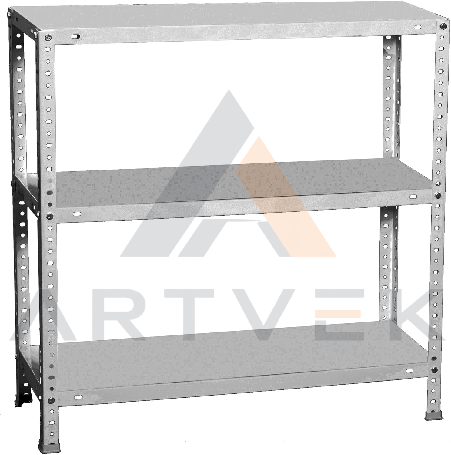 Artvek 3 Katlı Ayarlanabilir Katlı Metal Raf Ünitesi – Demonte Vidalı Sistem Depolama ve Düzenleme Rafı