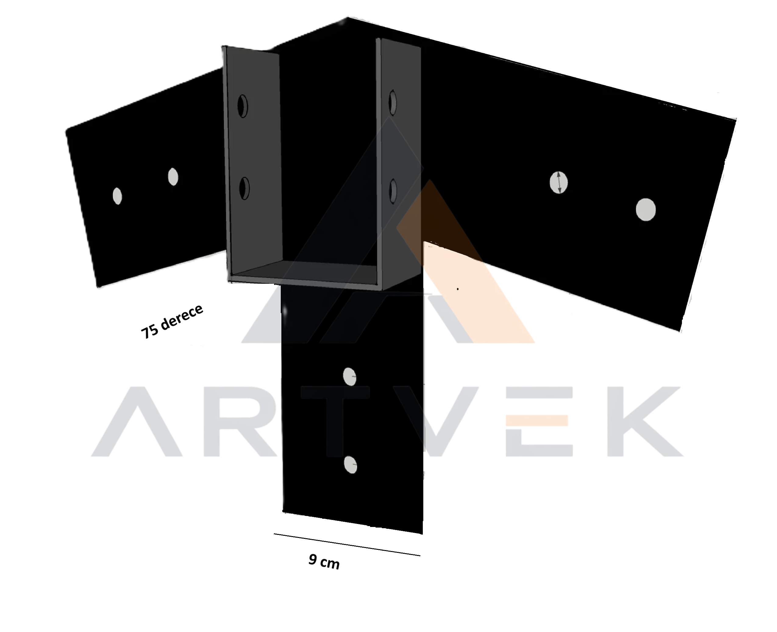 Ahşap Pergola ve Çardak Açılı Bağlantı Elemanı Destekli