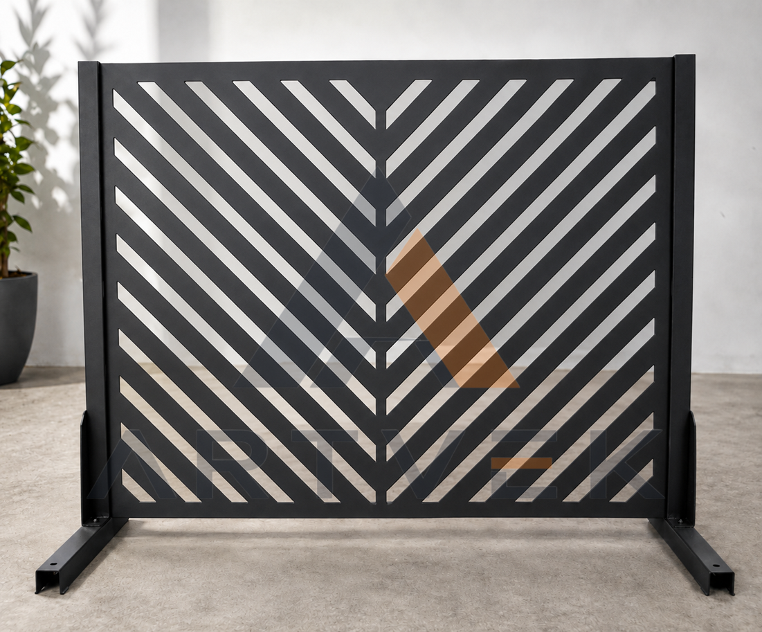 60x80 cm Metal Lazer Kesim Paravan Seperatör. İç Mekan Dış Mekan Uyumlu Stil 2