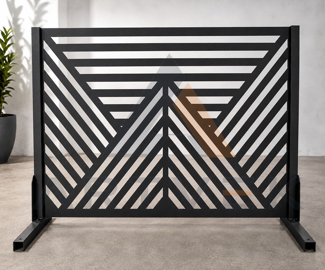 60x80 cm Metal Lazer Kesim Paravan Seperatör. İç Mekan Dış Mekan Uyumlu Stil 4