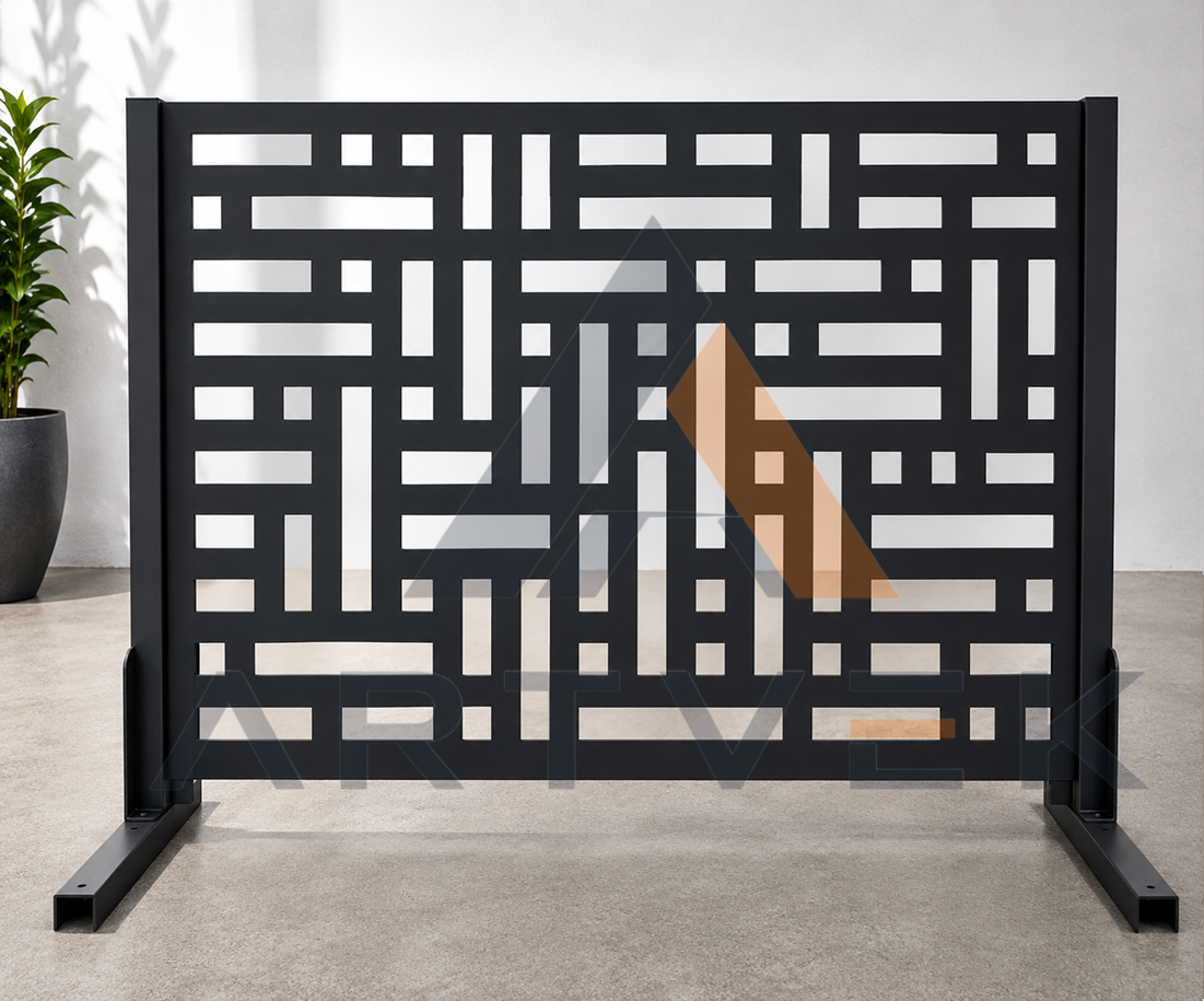60x80 cm Metal Lazer Kesim Paravan Seperatör. İç Mekan Dış Mekan Uyumlu Stil 7