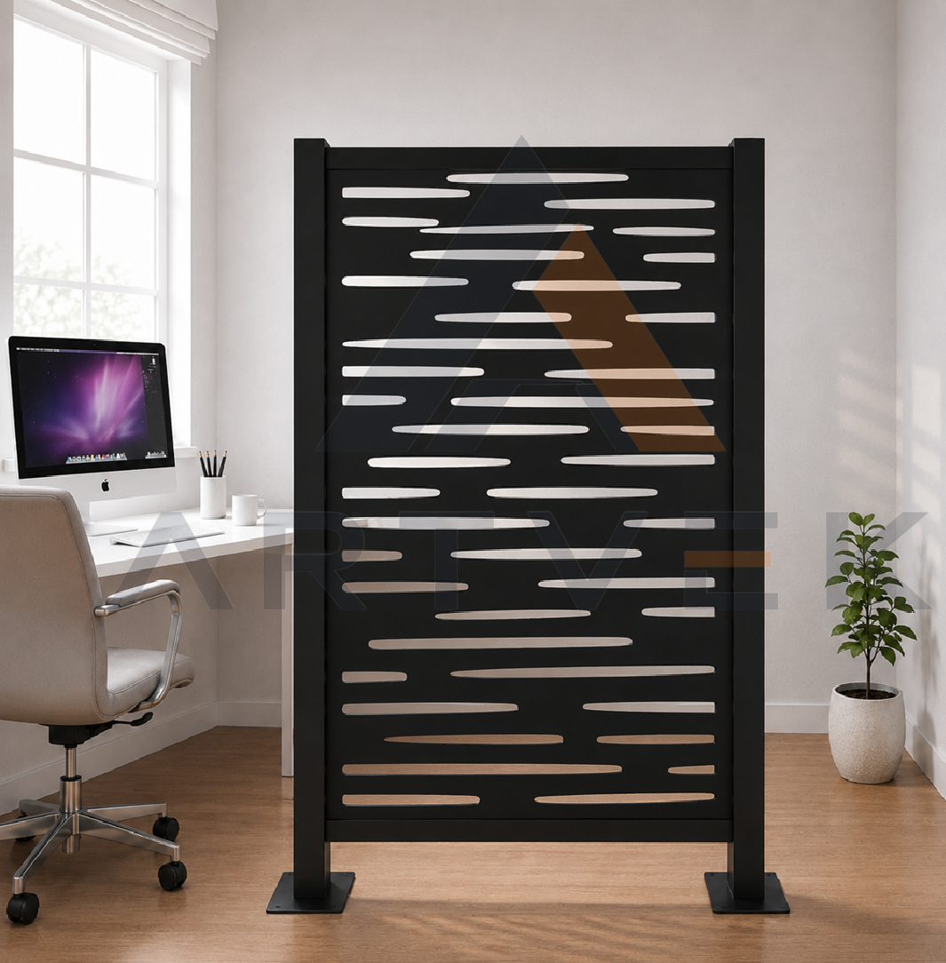 70x100 cm Metal Lazer Kesim Paravan Seperatör. İç Mekan Dış Mekan Uyumlu Stil 3