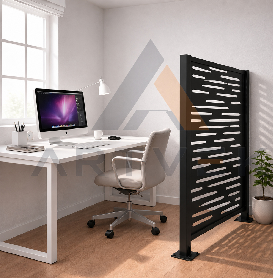 70x100 cm Metal Lazer Kesim Paravan Seperatör. İç Mekan Dış Mekan Uyumlu Stil 3