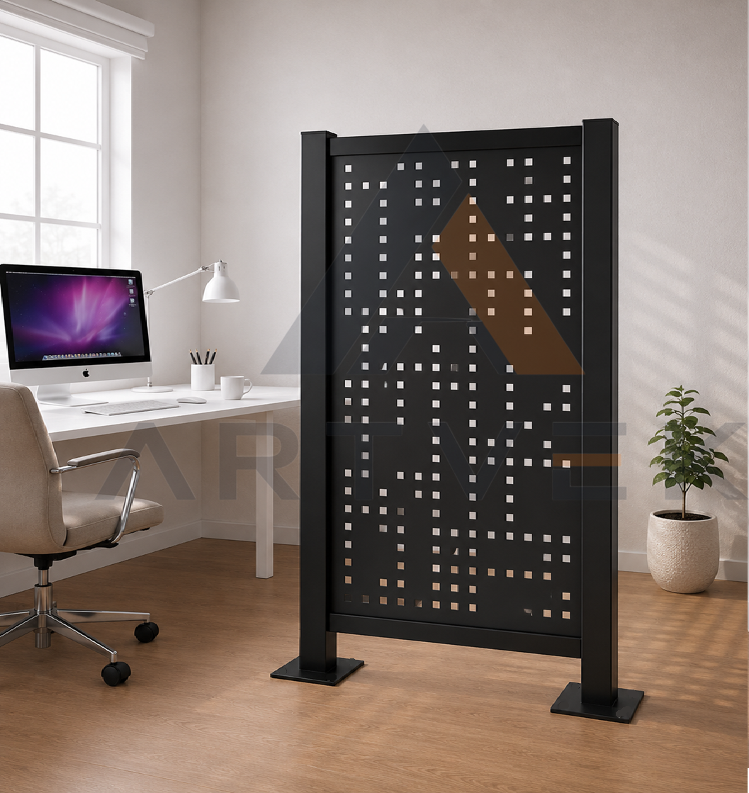 70x100 cm Metal Lazer Kesim Paravan Seperatör. İç Mekan Dış Mekan Uyumlu Stil 4