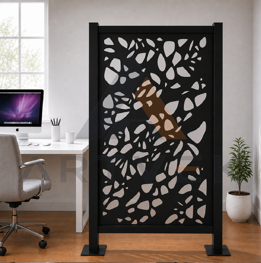 70x100 cm Metal Lazer Kesim Paravan Seperatör. İç Mekan Dış Mekan Uyumlu Stil 8