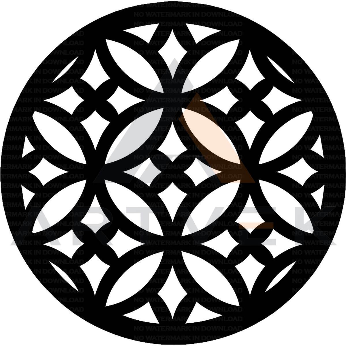 Lazer Kesim Ferforje Göbek – Dekoratif Metal Korkuluk Süsü (Boyasız) Stil 6