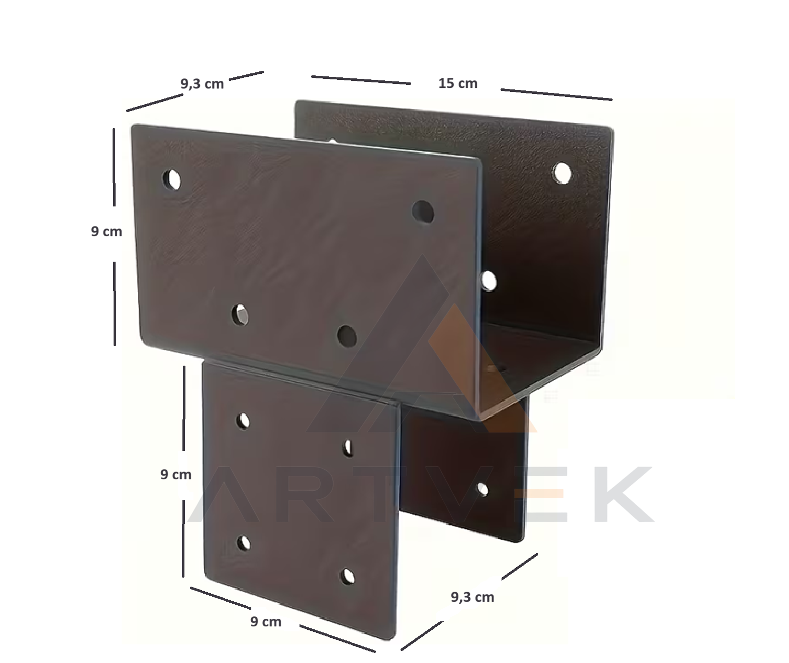Pergola Direk Üst Bağlantı Aparatı (4 Yön Köşe Braketi)